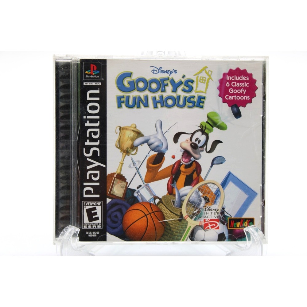 PS1 Disney's Goofy's Fun House (Sony PlayStation 1, 2001) w/ Manual + Reg Card